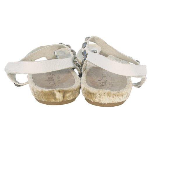 PEDRO GARCIA Judith $595 Swarovski Crystal T-Strap Sandals Cervo/White 39/9 - Picture 4 of 8